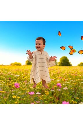 پارچه موسیلین بژ Adecoo - کد 947096874