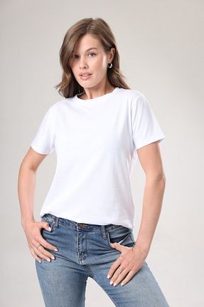 تیشرت سفید زنانه Relaxed Tight Lady - کد 743970342