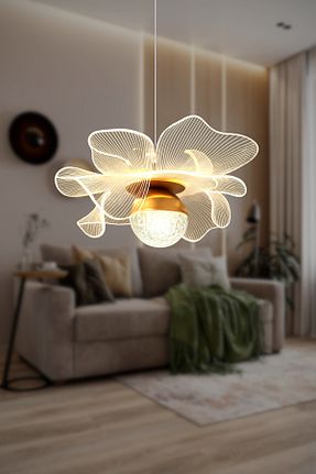 لوستر زرد فلزی Luna Lighting - کد 904918762