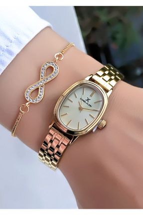 ساعت مچی طلائی زنانه 26-30 میلی متر Daniel Klein - کد 867567992