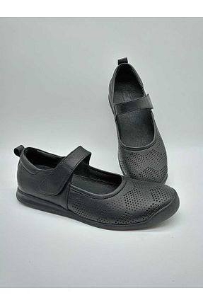کفش کژوال مشکی زنانه چرم خالص AYOOLS - کد 898652122