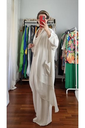 شلوار بژ زنانه شیفون pudubutik - کد 921977757