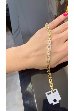 دستبند استیل (فولاد) زرد زنانه استیل ضد زنگ Store - کد 946075833