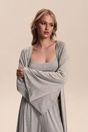 ست بالاتنه و پائین تنه طوسی زنانه بافت femmes fraiches - کد 936858599