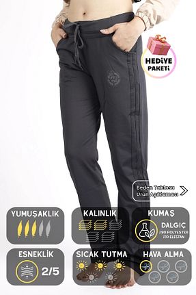پائین تنه گرمکن اسپرت طوسی زنانه Rüzgara Dayanıklı Azıcık Akıllı - کد 356442244