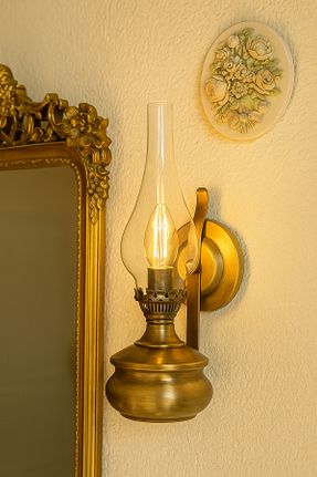 چراغ دیواری قهوه ای فلزی Tel Lighting - کد 47169622