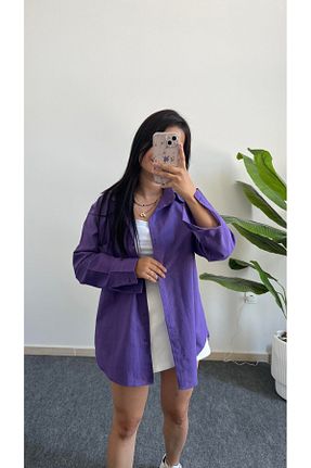 پیراهن بنفش زنانه اورسایز Shiron Sportswear&Company - کد 936941877