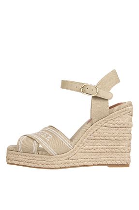 کفش پاشنه بلند پر بژ زنانه پاشنه تخت Tommy Hilfiger - کد 945574744