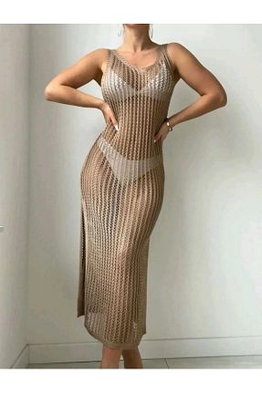 لباس ساحلی قهوه ای زنانه %100 پنبه Gülçin Coşkun - کد 945571898