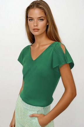 بلوز رنگی زنانه ساده VAGGON - کد 945652079