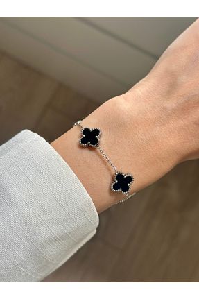 دستبند استیل (فولاد) مشکی زنانه استیل ضد زنگ YOUES JEWELRY - کد 945792679
