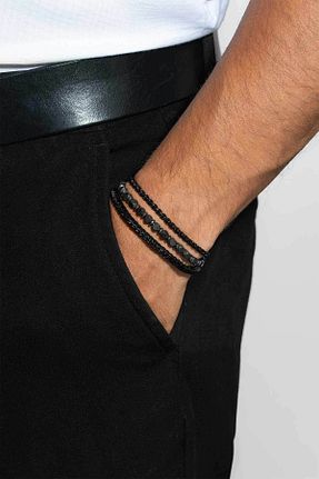 دستبند استیل (فولاد) مشکی مردانه استیل (فولاد) So Chic - کد 945834437