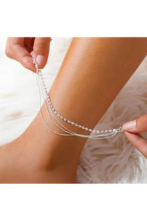 خلخال جواهر طوسی زنانه MutluBiDünya - کد 945832844