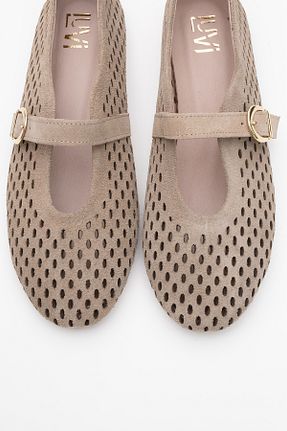 بابت بژ زنانه چرم خالص luvishoes - کد 945889474