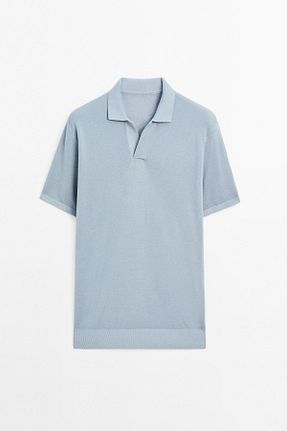 تیشرت آبی مردانه رگولار Massimo Dutti - کد 945924005