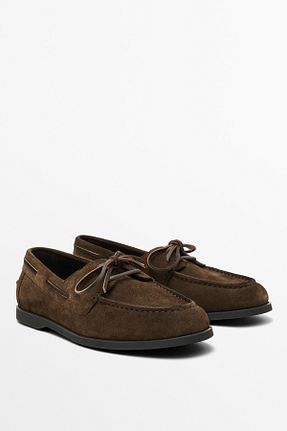 کفش کلاسیک قهوه ای مردانه جیر Massimo Dutti - کد 945889612
