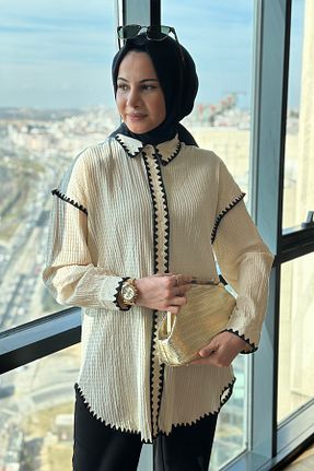 پیراهن بژ زنانه رگولار ALLMİRA FASHION - کد 945935336