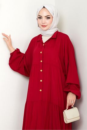 لباس حجاب زرشکی زنانه رگولار Bestenur - کد 946102552