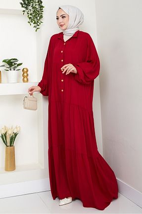 لباس حجاب زرشکی زنانه رگولار Bestenur - کد 946102552