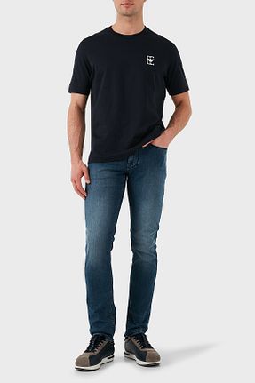 شلوار جین سرمه ای مردانه پاچه ساده Emporio Armani - کد 946048460