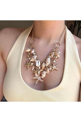 گردنبند جواهر رنگی زنانه پوسته Alice İsstanbul - کد 946149232