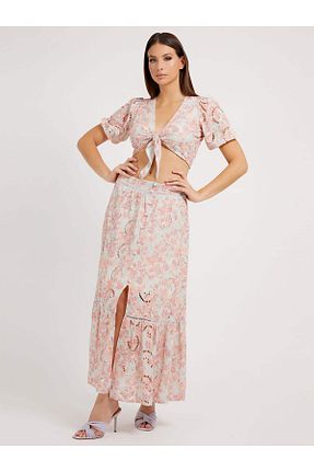 بلوز سفید زنانه طرح دار Guess - کد 815491180