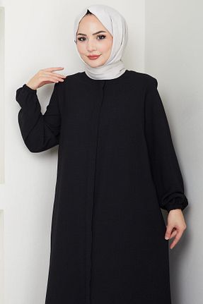 مانتو بلند حجاب مشکی زنانه hafsamina - کد 946304321
