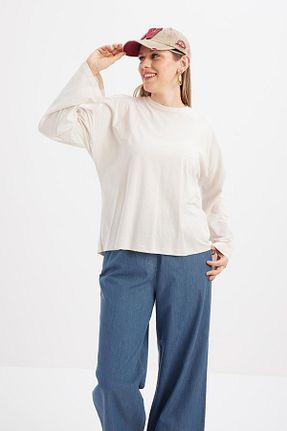 تیشرت حجاب بژ زنانه رگولار ALLDAY - کد 946300721