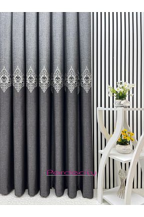 پرده زمینه طوسی پلی استر PERDECITY - کد 946350775