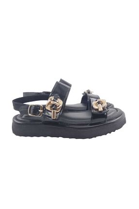 صندل مشکی زنانه پاشنه تخت Oneka Shoes - کد 946376754