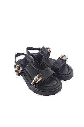 صندل مشکی زنانه پاشنه تخت Oneka Shoes - کد 946376754