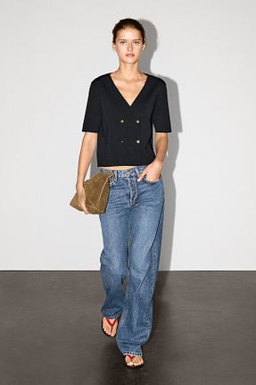 رویه سرمه ای زنانه ویسکون Massimo Dutti - کد 946567146