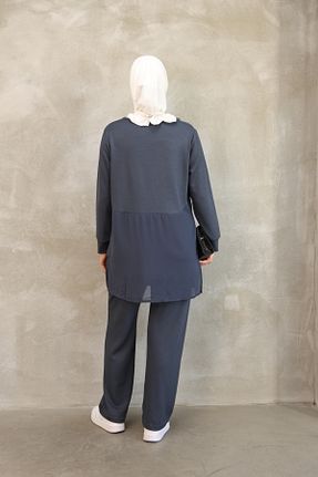 ست بالاتنه و پائین تنه حجاب طوسی زنانه رگولار vesantia - کد 946600489