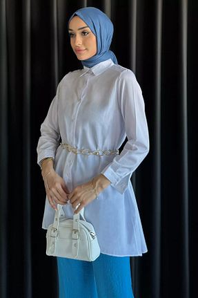 تونیک حجاب سفید زنانه بافتنی Julude - کد 946611396