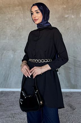 تونیک حجاب مشکی زنانه بافتنی Julude - کد 946611413