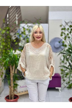 بلوز سفید زنانه ساده Punta Otantik - کد 946638762
