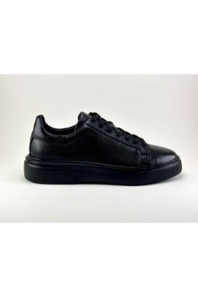 کفش اسنیکر مشکی مردانه چرم اصل FOOTCAP - کد 946646968
