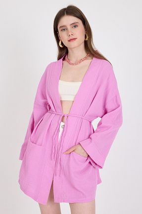 کیمونو و کافتان رنگی زنانه Keten Görünümlü Rays - کد 946697328