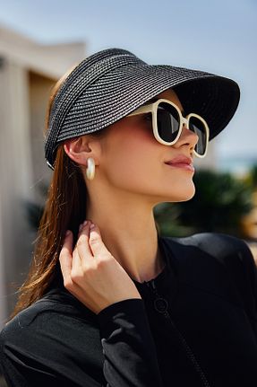 کلاه مشکی زنانه حصیر Remsa Mayo - کد 946720758