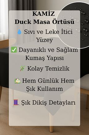 رومیزی مشکی Dertsiz KAMİZ - کد 946713510