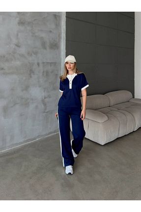 ست بالاتنه و پائین تنه سرمه ای زنانه بافتنی OTAKU - کد 946746796