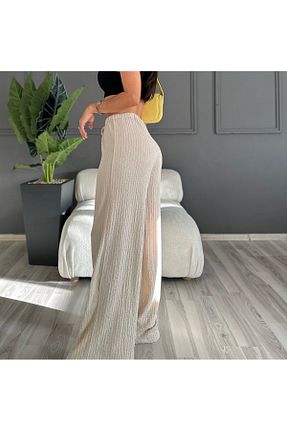 شلوار بژ زنانه بافتنی OYYOMODA - کد 946790652