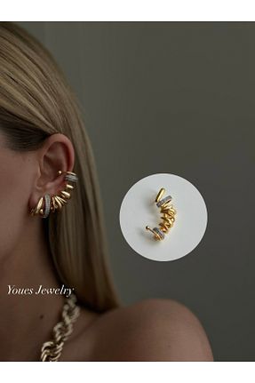 گوشواره استیل (فولاد) زرد زنانه استیل (فولاد) YOUES JEWELRY - کد 946808263