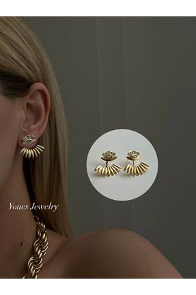 گوشواره استیل (فولاد) زرد زنانه استیل (فولاد) YOUES JEWELRY - کد 946808271