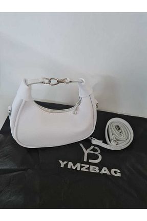 کیف دوشی سفید زنانه چرم مصنوعی YMZBAG - کد 946879076