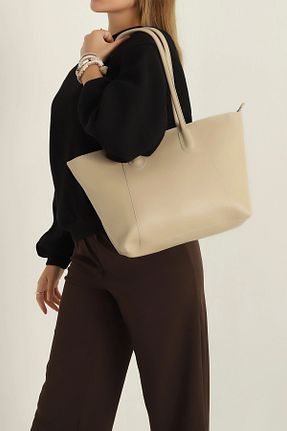 کیف دوشی بژ زنانه چرم مصنوعی MILANOFOX - کد 946913423