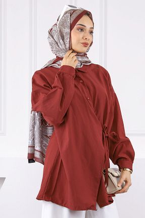 تونیک حجاب زرشکی زنانه بافتنی İmajButik - کد 946945921