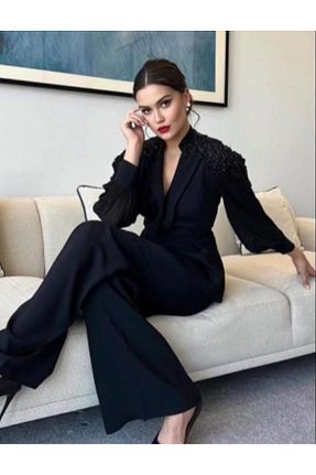 ست بالاتنه و پائین تنه مشکی زنانه بافتنی KİNEM FASHİON - کد 947235591
