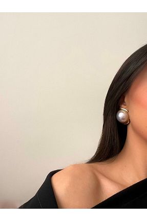 گوشواره مروارید سفید Kadın - کد 947220407