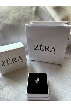 انگشتر نقره طوسی زنانه زیرکن zera - کد 947228700